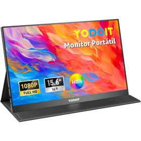 Yodoit Monitor Portátil Pantalla Portatil de 15,6 Pulgadas IPS 1080P FHD 100% sRGB USB Type-C de Computadora, Juego HDR con