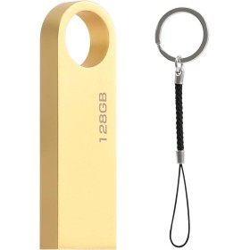 Pen Drive 128GB, Mini USB Flash Drives 128GB USB Flash Drive Memory Stick 128GB with Keychain Pendant for Computers, Tablets and