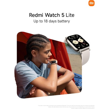 Xiaomi Redmi Watch 5 Lite, Llamadas Bluetooth, Pantalla AMOLED de 1.96 Pulgadas, Monitor de frecuencia cardíaca, 150 Modos