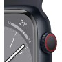 Apple Watch Series 8 (GPS + Cellular 45mm) Caja de Aluminio Medianoche con Banda Medianoche Deportiva, Talla única
