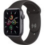 Apple Watch SE 2020 (GPS, 44MM) Caja de Aluminio Gris Espacial con Correa Deportiva Negra (Reacondicionado)