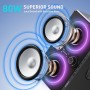 TPBEAT Altavoz Bluetooth Potente 80W, Inalámbrico Con Luces, Supergraves, Estéreo TWS de Alto Volumen 100 dB, Para Fiestas,