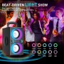 TPBEAT Altavoz Bluetooth Potente 80W, Inalámbrico Con Luces, Supergraves, Estéreo TWS de Alto Volumen 100 dB, Para Fiestas,