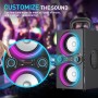 TPBEAT Altavoz Bluetooth Potente 80W, Inalámbrico Con Luces, Supergraves, Estéreo TWS de Alto Volumen 100 dB, Para Fiestas,