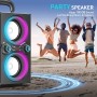 TPBEAT Altavoz Bluetooth Potente 80W, Inalámbrico Con Luces, Supergraves, Estéreo TWS de Alto Volumen 100 dB, Para Fiestas,