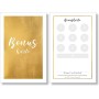 Frank Paperman | Tarjetas de bonificación 200x para clientes con relieve dorado brillante | 10 tarjetas de fidelidad extra para