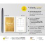 Frank Paperman | Tarjetas de bonificación 200x para clientes con relieve dorado brillante | 10 tarjetas de fidelidad extra para