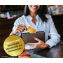 Frank Paperman | Tarjetas de bonificación 200x para clientes con relieve dorado brillante | 10 tarjetas de fidelidad extra para