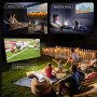 [App Integrada] 2025 Upgraded Proyector Portátil 1920x1080P 4K Supote Videoproyector Dual Control TV WiFi 6 BT5.2 180° Rotation
