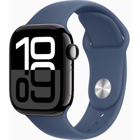 Apple Watch Series 10 [GPS + Cellular, 46mm] - Caja de Aluminio Plata con Correa Deportiva Azul Denim, M/L (Reacondicionado)