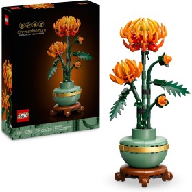LEGO Botanical Crisantemo Adorno de Flores Artificiales, Decoración Floral para el Hogar y Oficina, Maqueta para Construir para