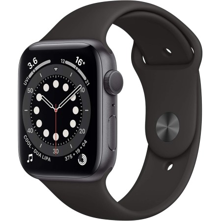 Apple Watch Series 6 (GPS, 44MM) Caja de Aluminio Gris Espacial con Correa Deportiva Negro (Reacondicionado)