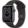Apple Watch Series 6 (GPS, 44MM) Caja de Aluminio Gris Espacial con Correa Deportiva Negro (Reacondicionado)