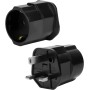 2 Piezas Adaptador Enchufe UK a español Tipo G, Adaptador de Viaje 2-Pin Europa a 3-Pin Reino Unido con Seguridad para niños