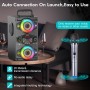 Altavoces Bluetooth, Altavoz Bluetooth inalámbrico portátil de 60 W para fiestas en casa al aire libre con subwoofer, radio FM,