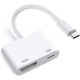 Apple - Adaptador USB-C a HDMI 4K a 60Hz para iPhone 15 16 MacBook Pro Air iPad Pro, USB 3.1 tipo C AV digital HDMI 2.0 cable