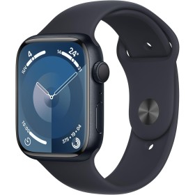 Apple Watch Series 9 [GPS, 45 MM] - Carcasa de Aluminio Medianoche con Banda Deportiva de Caucho Medianoche, M/L