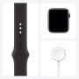 Apple Watch Series 6 (GPS + Celular, 44MM) Caja de Aluminio Gris Espacial con Correa Deportiva Negro (Reacondicionado)