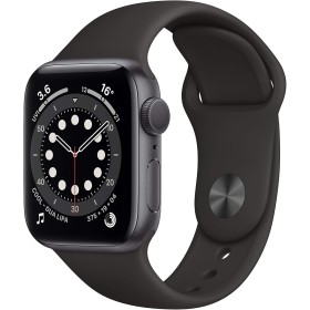 Apple Watch Series 6 (GPS, 40MM) Caja de Aluminio Gris Espacial con Correa Deportiva Negro (Reacondicionado)