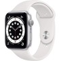 Apple Watch Series 6 (GPS, 44MM) Caja de Aluminio Plata con Correa Deportiva Blanco (Reacondicionado)
