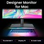 BenQ PD2705U Monitor de diseño (tecnología AQCOLOR, 27 pulgadas, 4K UHD, IPS, color panorámico P3, carga USB-C, DP / HDMI, KVM,