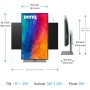BenQ PD2705U Monitor de diseño (tecnología AQCOLOR, 27 pulgadas, 4K UHD, IPS, color panorámico P3, carga USB-C, DP / HDMI, KVM,