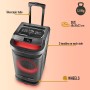 NGS Wild Temper Altavoz Portátil Inalámbrico con Batería Bluetooth/USB/AUX IN 200W Negro