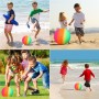 Pelota Blanda de PVC para Niños, PVC Bola Arcoiris Pelota de Inflable, PVC Balon Futbol, Pelota de Playa Balones de Agua Pelota
