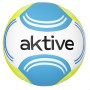 AKTIVE Balón de fútbol PVC, 310-340 Gramos, D22 cm, Talla 5, Color Blanco, Azul y Verde, Resistente y Duradero, óptimo para