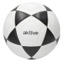 AKTIVE Balón de fútbol PVC, 360-380 Gramos, D20 cm, Talla 4, Color Blanco y Negro, Resistente y Duradero, Óptimo para