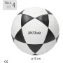 AKTIVE Balón de fútbol PVC, 360-380 Gramos, D20 cm, Talla 4, Color Blanco y Negro, Resistente y Duradero, Óptimo para