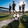 AKTIVE Balón de fútbol PVC, 360-380 Gramos, D20 cm, Talla 4, Color Blanco y Negro, Resistente y Duradero, Óptimo para