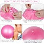 flintronic Pelota de Yoga, Mini Pelota de Pilates, 25 cm / 9,4 Pulgadas, Fitness, Pilates, Embarazo y Sentarse, Fitball,