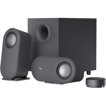 Logitech Z407 Bluetooth Altavoces para ordenador con subwoofer y control inalámbrico, Sonido inmersivo, Audio premium con varias