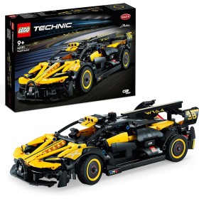 Lego Technic Bugatti Bolide Maqueta de Coche Deportivo Negro y Amarillo para Construir, Vehículo para Carreras de Juguete