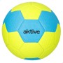 AKTIVE Balón de fútbol PVC, 320-340 Gramos, D22 cm, Talla 5, Color Amarillo fosforito y Azul, Resistente y Duradero, óptimo para