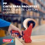 tesapack - Cinta Adhesiva Universal para Embalar, Sellar y Empaquetar - Resistente al Desgarro y a los Rayos UV - 66 m x 50 mm -