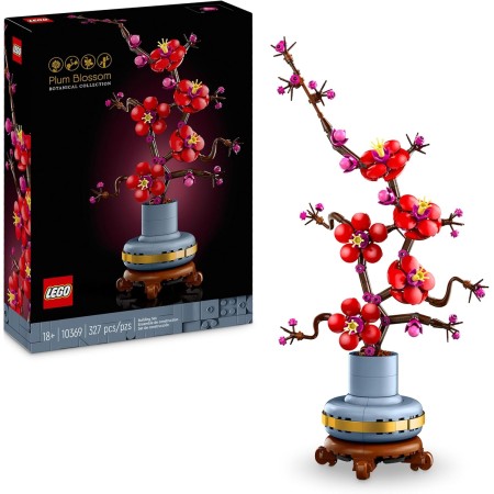 LEGO Botanical Flor de Ciruelo Adorno Floral, Flores Artificiales, Decoración del Salón y el Hogar, Maqueta para Construir para