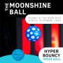 Waboba Moonshine Ball-Pelota Lunar Luminosa, Hiper Saltarín Que Brilla En La Oscuridad, Bola de Tierra de Rebote Extra-Blanco-60