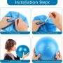 Pelota de Yoga, Mini Pelota de Pilates, Pelotas de Ejercicio Pequeñas, Pelota de Pilates de Yoga, con Pajita Inflable, para