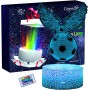UneedMe Regalo Para Futbol Niños，3D LED Lampara Futbol，Lampara Futbol Niño ，Regalo Niño 6 7 8 9 10+ Años，Cambio De 16