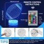 Regalo de Fútbol para niños, Luz de Noche, 3D LED Lámpara Luz de Noche con Control Remoto, 16 Colores Lámpara infantile, Nino
