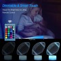 Regalo de Fútbol para niños, Luz de Noche, 3D LED Lámpara Luz de Noche con Control Remoto, 16 Colores Lámpara infantile, Nino