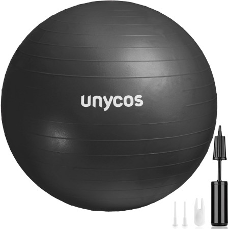 unycos - Pelota de Pilates, Gimnasia, Yoga, Fitness y Embarazo, Fitball Antideslizante y Anti-Burst55cm/65cm/75cmde PVC Extra