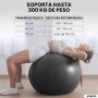 unycos - Pelota de Pilates, Gimnasia, Yoga, Fitness y Embarazo, Fitball Antideslizante y Anti-Burst55cm/65cm/75cmde PVC Extra