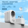 PAIDASHU Adaptador Enchufe Ingles UK Inglaterra Adaptador de Viaje con USB A & C (2.4A), Español 2 Patas Europa hacia 3 Patas
