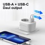 PAIDASHU Adaptador Enchufe Ingles UK Inglaterra Adaptador de Viaje con USB A & C (2.4A), Español 2 Patas Europa hacia 3 Patas