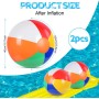 flintronic Pelota de Playa Hinchable Beach, Pelota Hinchable Paneles Colores, Diseño Franjas de Colores Pelota de Hinchable
