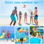 flintronic Pelota de Playa Hinchable Beach, Pelota Hinchable Paneles Colores, Diseño Franjas de Colores Pelota de Hinchable