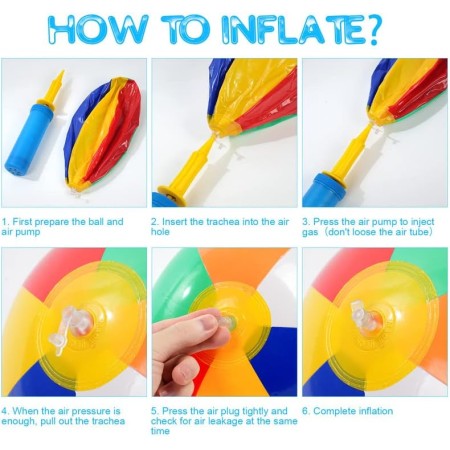 flintronic Pelota de Playa Hinchable Beach, Pelota Hinchable Paneles Colores, Diseño Franjas de Colores Pelota de Hinchable